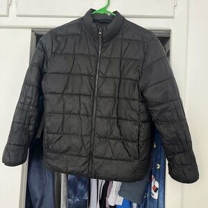 The Children's Place Black Puffer Jacket with Quilted Design